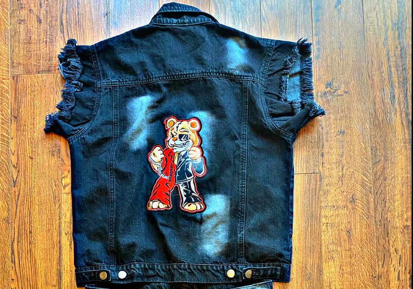 F.W.A.D. Trademark Bear Denim Vest 🐻