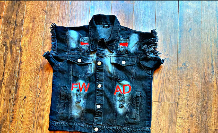 F.W.A.D. Trademark Bear Denim Vest 🐻