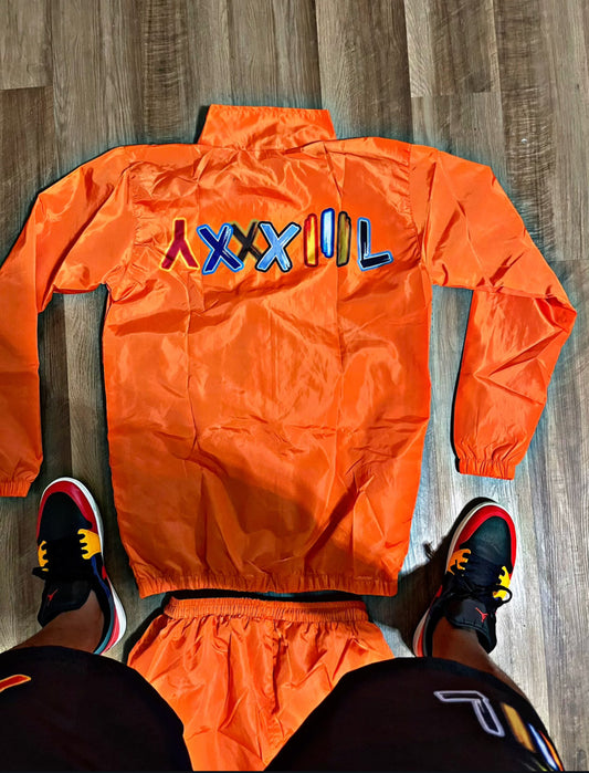 Graphic Design Windbreaker Short Set